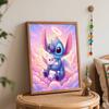 Disney Angel Stitch Oil Painting Art Painting Kit Handmade Diy Gift Home Decoration Cute Hug Cloud Sky Romantic Room Wall Decor