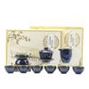 Kiln change cover bowl Kung Fu tea set, a complete set of household ceramics, teapot, teacup, business gifts for customers