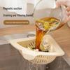 Magnetic Hanging Sink Drain Basket - Kitchen Cleaning Storage Rack for Food Residue & Leftovers