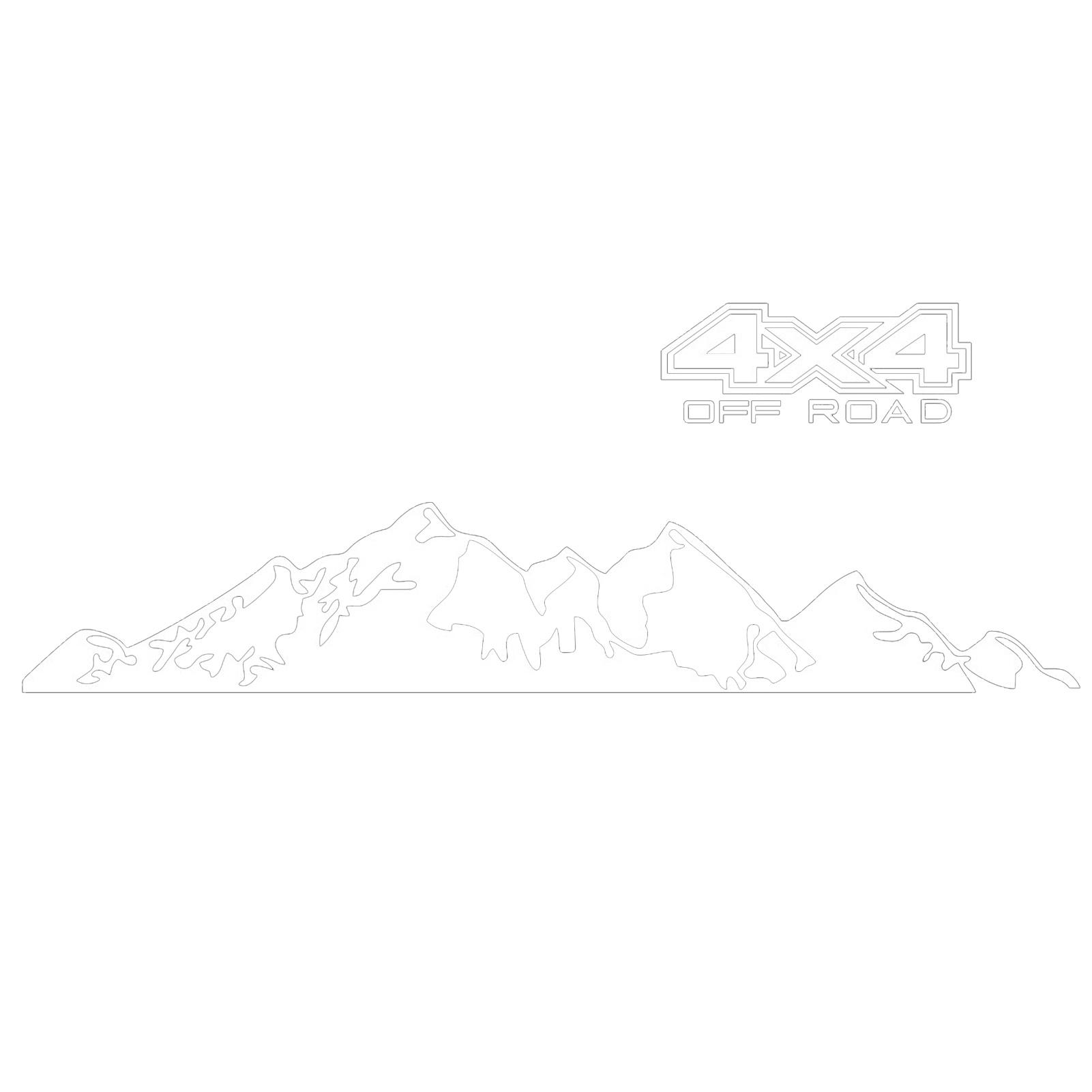 

Наклейки на автомобиль 4X4 Off Road(44*17 см)+Горная графическая наклейка(150*27 см) Наклейка для кузова автомобиля и грузовика