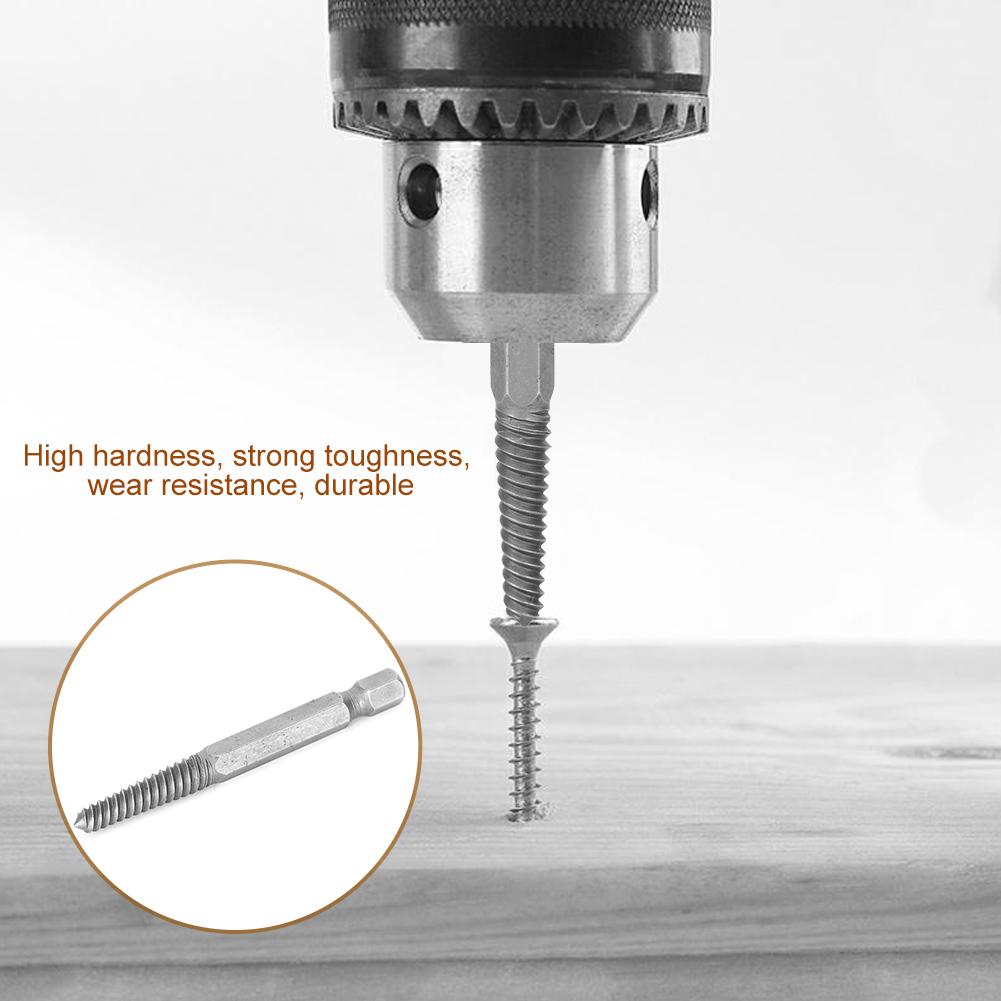 5Pcs 65mm Screw Extractor Broken Damaged Stud Remover Drill Bits Hexagonal Handle HighSpeed Steel