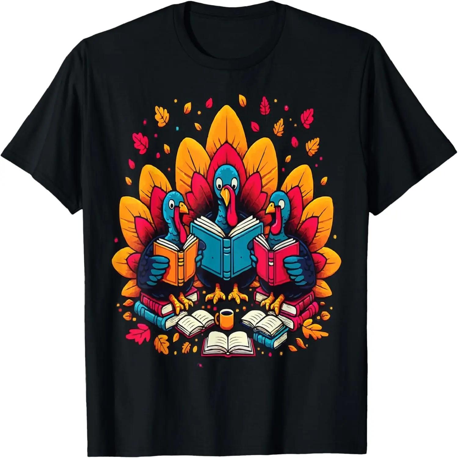Смешная индейка читает книгу Осень День благодарения Учитель книга Футболка S