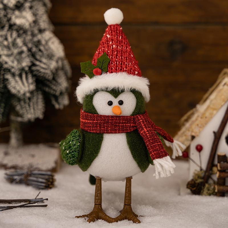 

Festive Led Christmas Bird Decoration With Red Cap Suitable For Cozy Holiday Ambiance