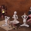 Geisha Halloween Skull Yoga Mini Ornament European Style Resin Craft Decoration