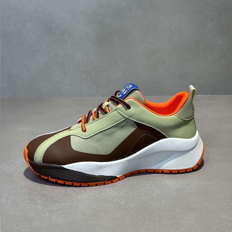 

New comfortable and breathable fly-woven dad shoes soft-soled casual shoes 38 leather shoe size зелёный