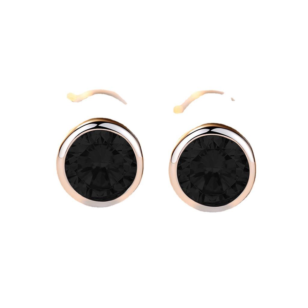 Single Diamond Bag With Stud Earrings, Plated With 18K Platinum, White Gold, Real Gold, Moissanite, Female Carat, Internet Celebrity Earrings