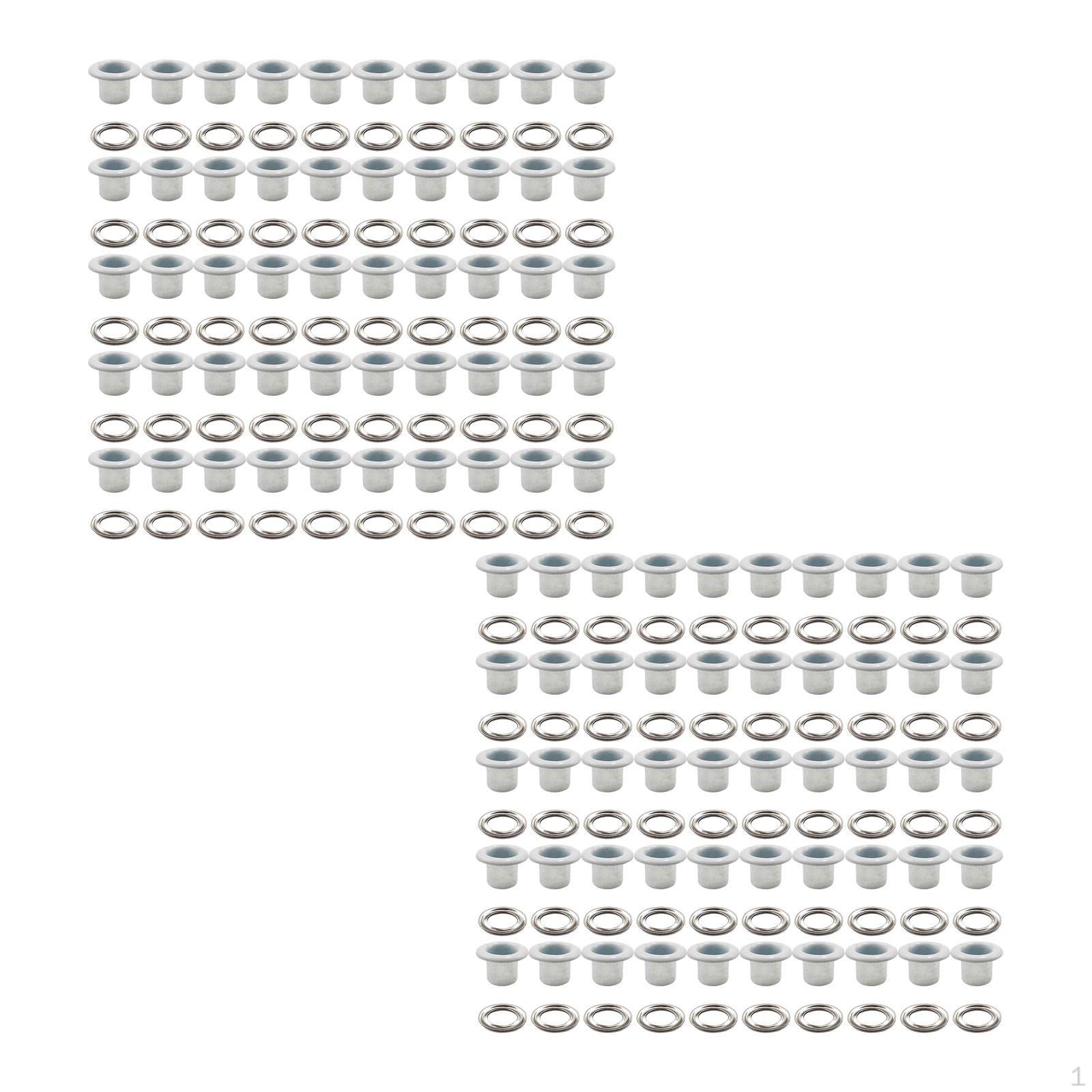 

100 шт. люверсов металлические люверсы круглой формы многофункциональные 5 мм крошечные люверсы для ремня одежды white