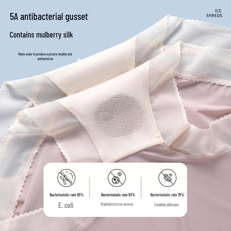 Tingmei Women's Plus Size High-Waist Seamless Antibacterial Briefs (4-Pack)