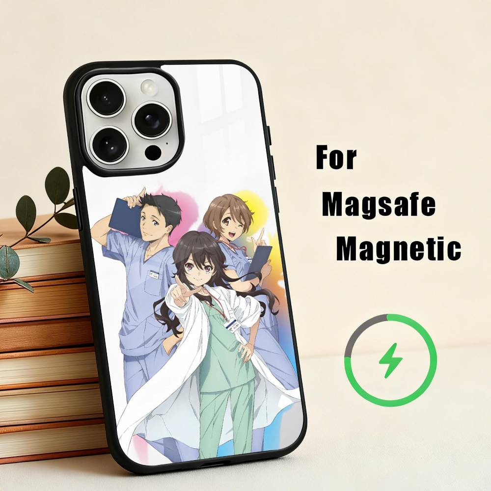 

Манга Амеку М.Д.. Чехол для телефона «Доктор Детектив» для iPhone17,16,15,14,13,12,11 Plus, с покрытием для магнитной беспроводной зарядки iPhone12PRO