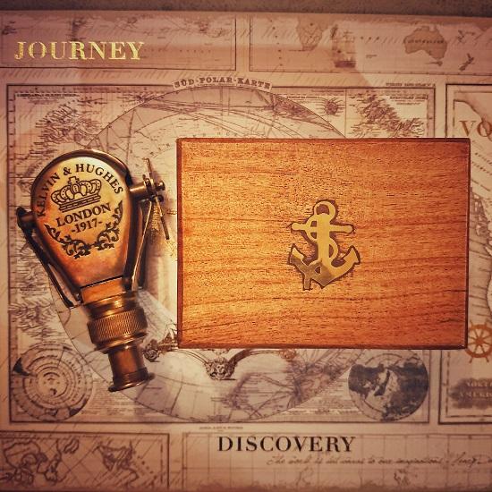 Mosiężny Monokular z Drewnianym Pudełkiem – Styl Steampunkowy, Mini Luneta Szpiegowska, Prezent Kolekcjonerski Marynistyczny