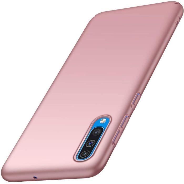 Coque - Samsung - A50 - Protection souple - Silicone ultra-léger - Couleur unie Rose