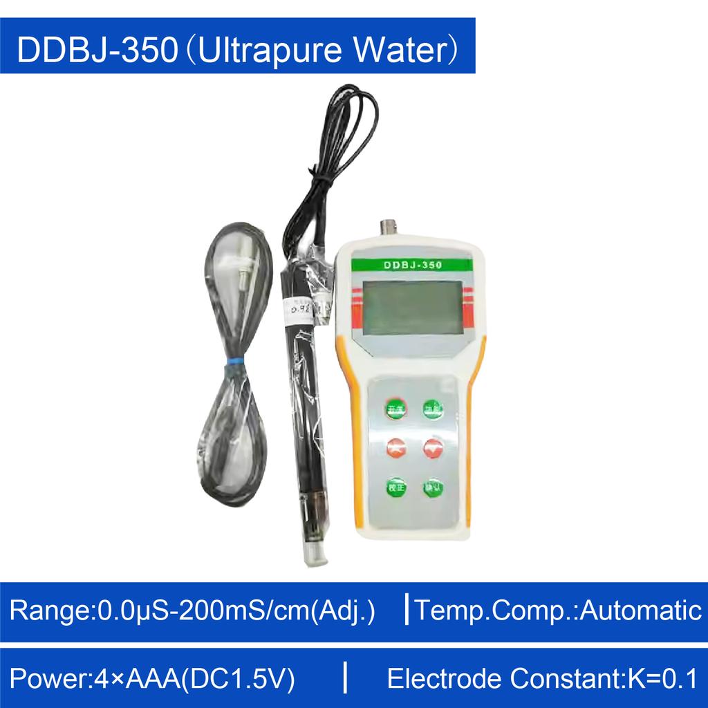 DDBJ-350 Portable Conductivity Meter Digital Water Conductivity Tester for Wastewater and Water Quality Testing