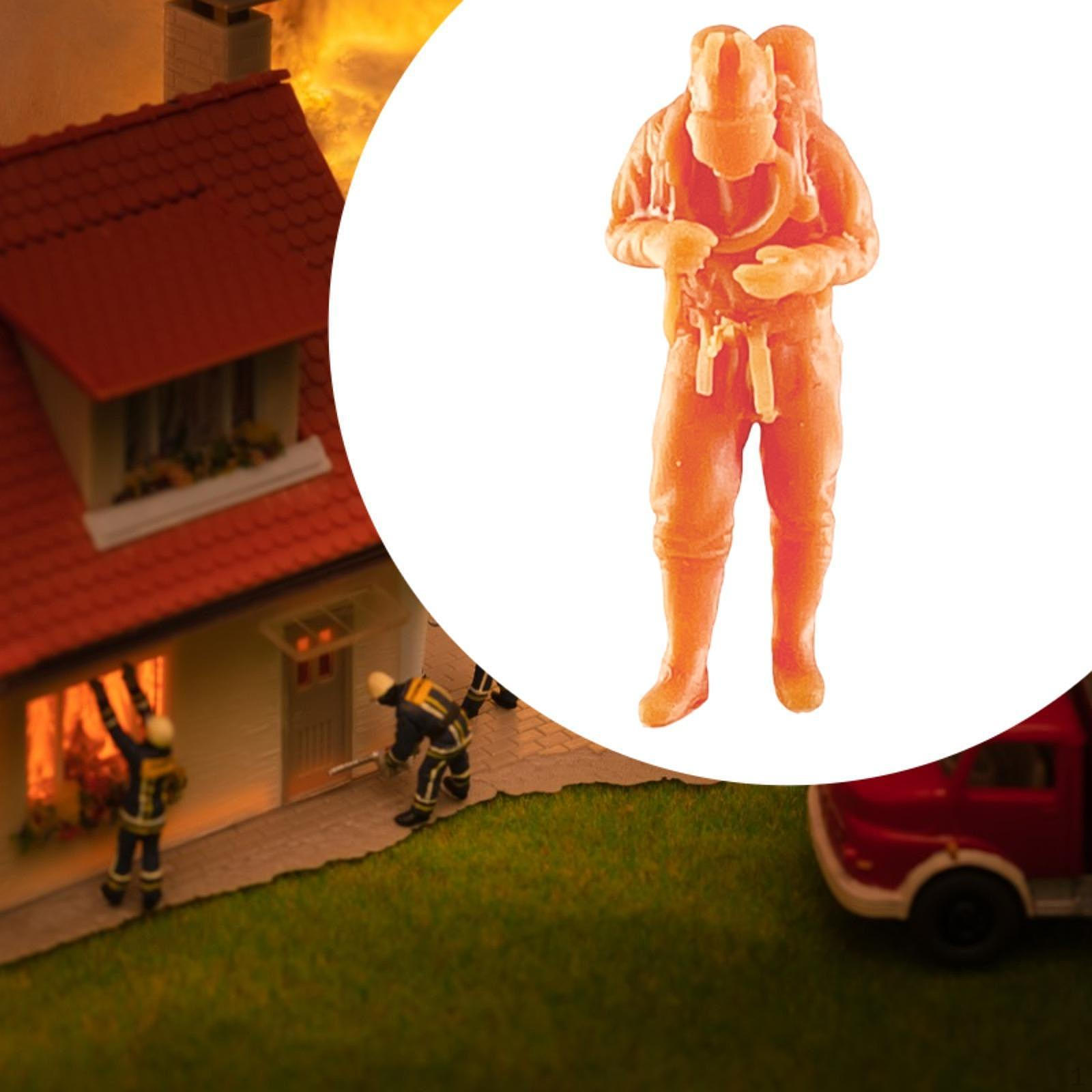 

1/64 People Model Micro Scene Figures Tiny Fireman for DIY Projects Accessory Sand Table Layout style G