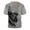 Men's 3D Skull Print T-Shirt Casual Short Sleeve Summer Tee Graphic Design Comfortable Polyester Outdoor Sports & Fitness, Skull T Shirt