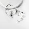 1Pc Punk Spider Claws Zircon Cuff Earrings Women No Piercing Goth Animal Black Crystal Ear Clip Dark Spider Clip Earring Jewelry