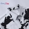 Men's Black Horse Print Men's Short Sleeve Shirt Men's Shirt Summer 2025 New