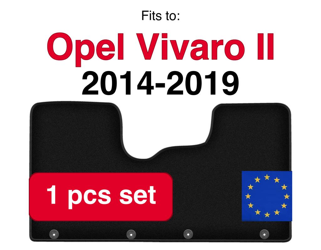 Basic Velour Floor Mats, For Opel Vivaro Ii Panel Van (2014-2019)