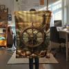 1PC Ships and Lighthouses  Print FlAannel Blanket, High Quality Comfortable for All Seasons, Home Decor, Warmth and Comfort