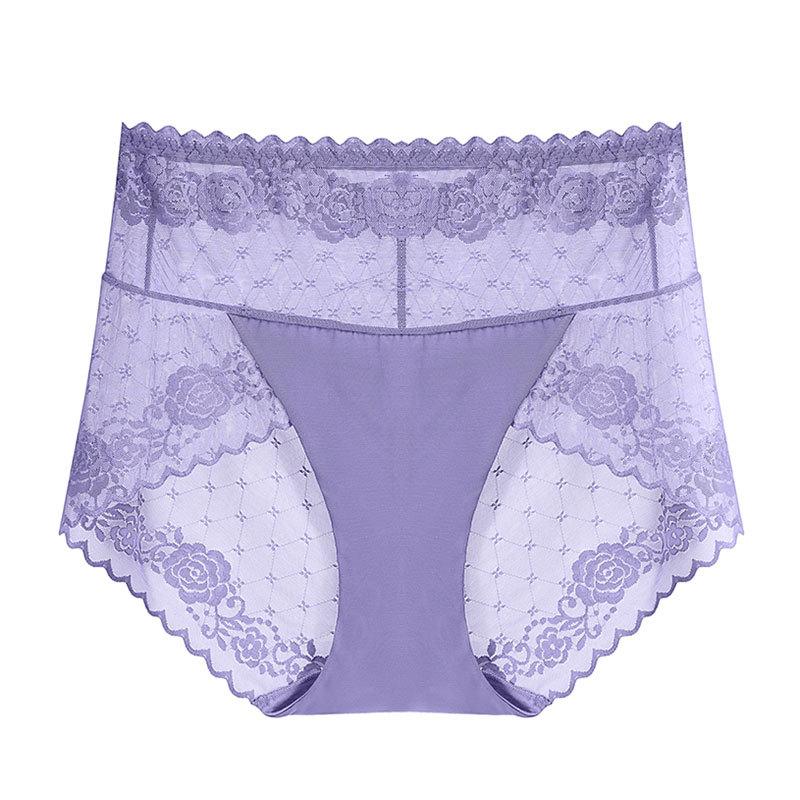12 Color High Waist Women Panties Sexy Lace Stars Briefs Summer Ultra Thin Mesh Breathable Lingerie Female Seamless Intimates