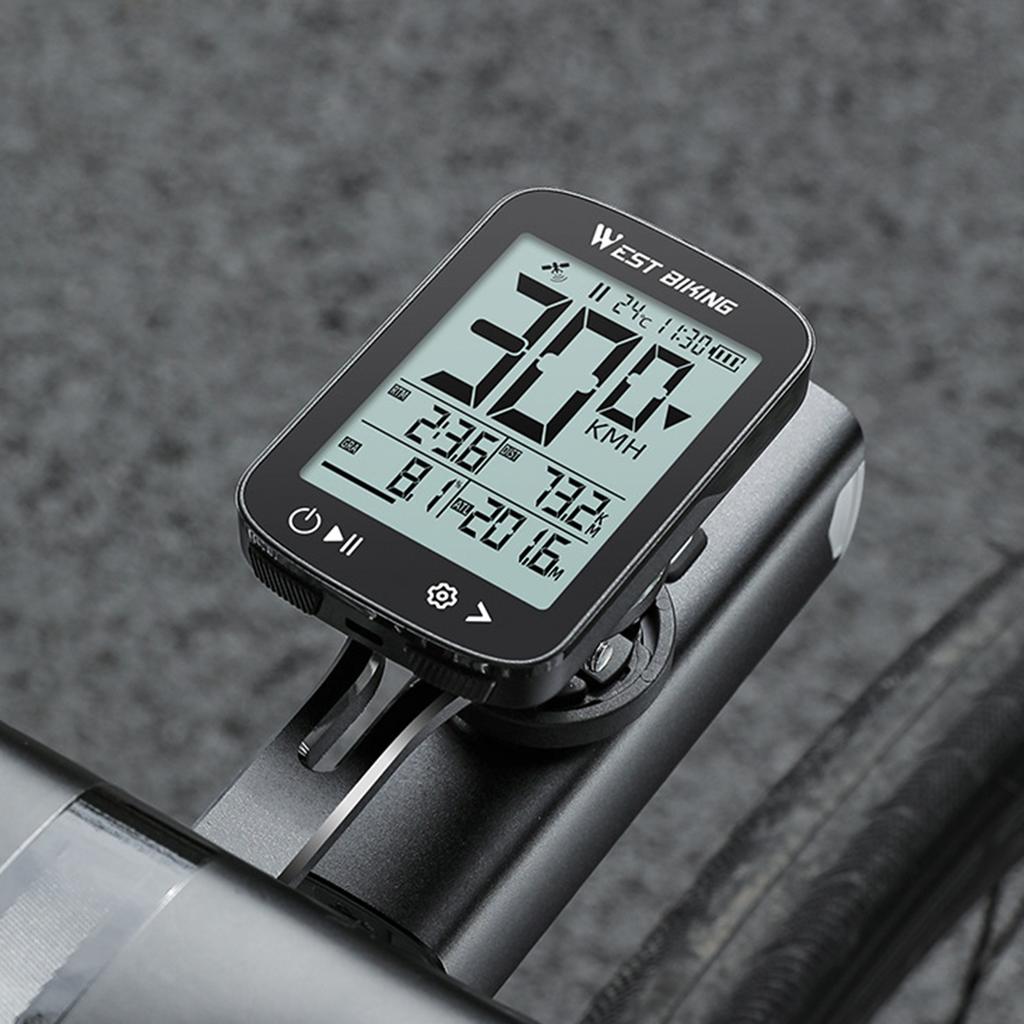 Fahrradcomputer Kabellos 2,4 Zoll LCD-Display Wiederaufladbarer wasserdichter GPS-Fahrradcomputer