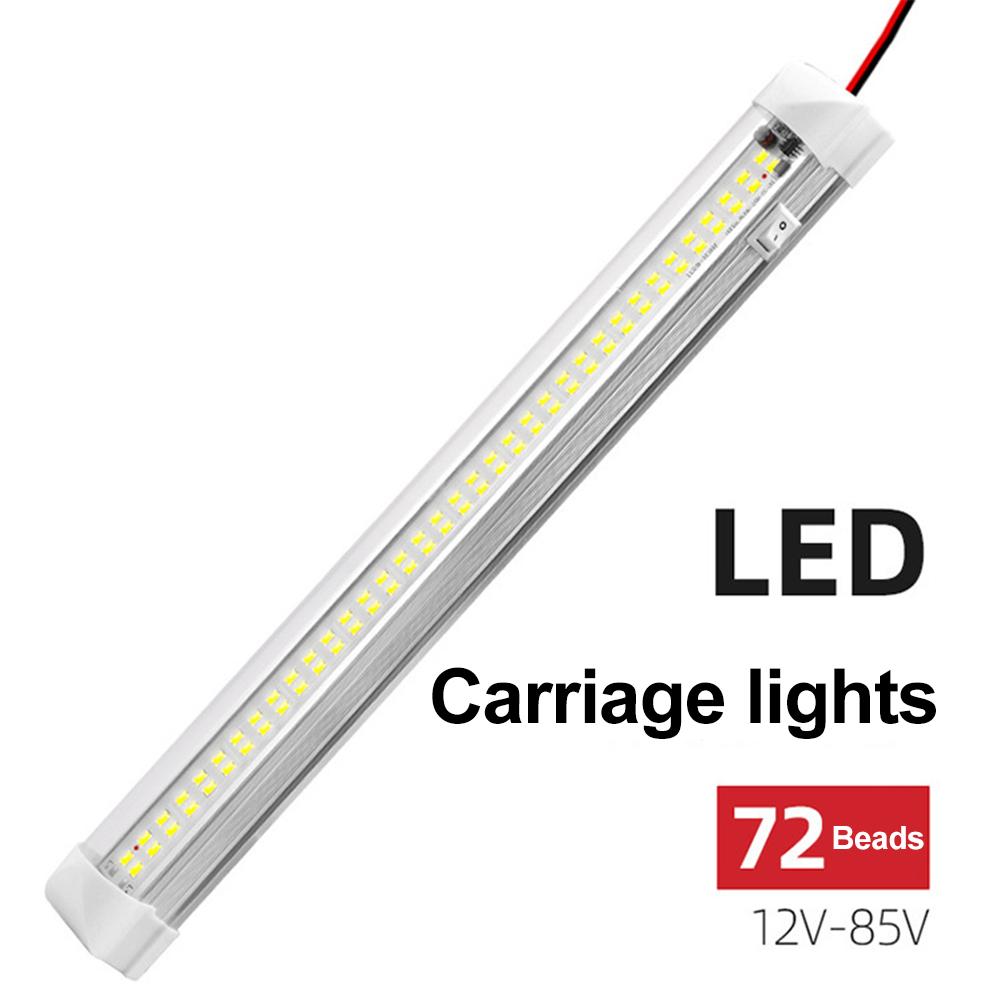 

12 В-85 В Освещение салона автомобиля Лампа отсека 72/108 светодиодов Универсальная автомобильная лампа для чтения в кабине Плата освещения багажника с выключателем вкл./выкл.