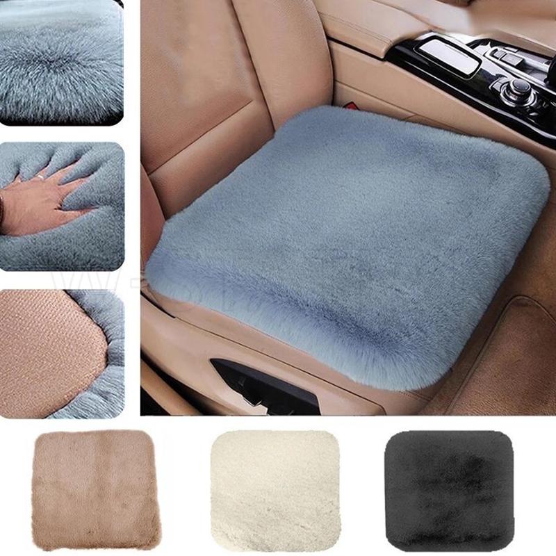 Universelles Winter-Autositzkissen, Kaninchen-Imitat, Damen-Autositzbezug, verdickt und sehr weich und warm