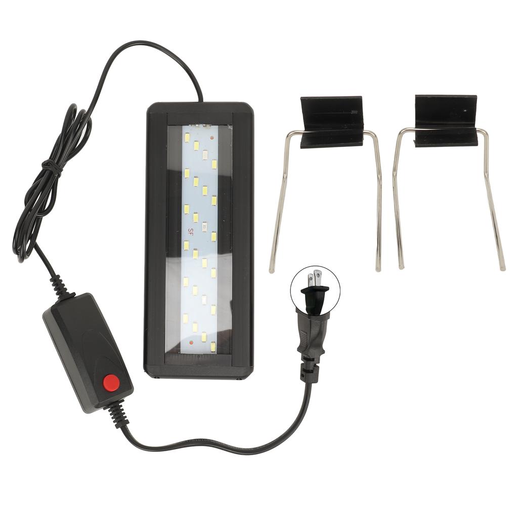 LED Aquarium Light with Expandable Bracket Blue and White Light Adjustable Timer Aquarium Plant