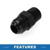 A ABSOPRO Female Flare Reducer Hose Fitting Adapter TF AN10 1/2 NPT Fuel Line Connector Aluminum Black
