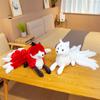 1pc Lifelike Nine Tails Fox Plush Toys Stuffed Animal Nine-Tailed Fox Kitsune Dolls Creative Gifts for Girls White Red Fox Toys