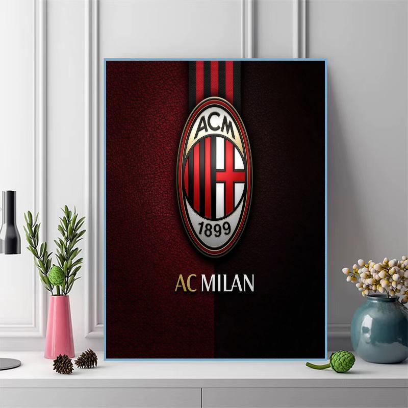 AC Milan 100% Round Full Drill 5D DIY Diamond Painting Embroidery Cross Stitch Rhinestone Décor