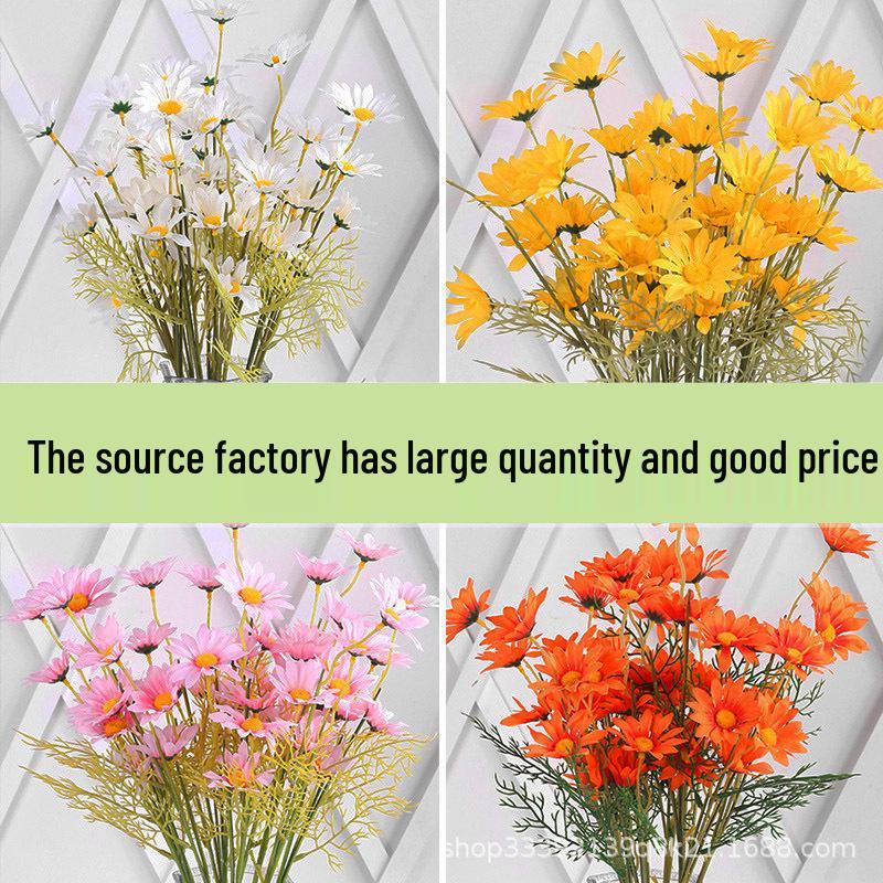 Small Artificial Daisy & Chamomile Flower Bouquet for Home or Wedding Decor