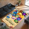 Personalized Crystal Velvet Carpet Custom Name Text,Blox Fruits Anti Slip Area Rug For Home Decoration