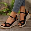 Fashion Cross Strap Extreme High Heel Sandals Women Fashion Summer Buckle Platform Sandal Ladies 2025 Anti Slip Wedge Sandals for Woman