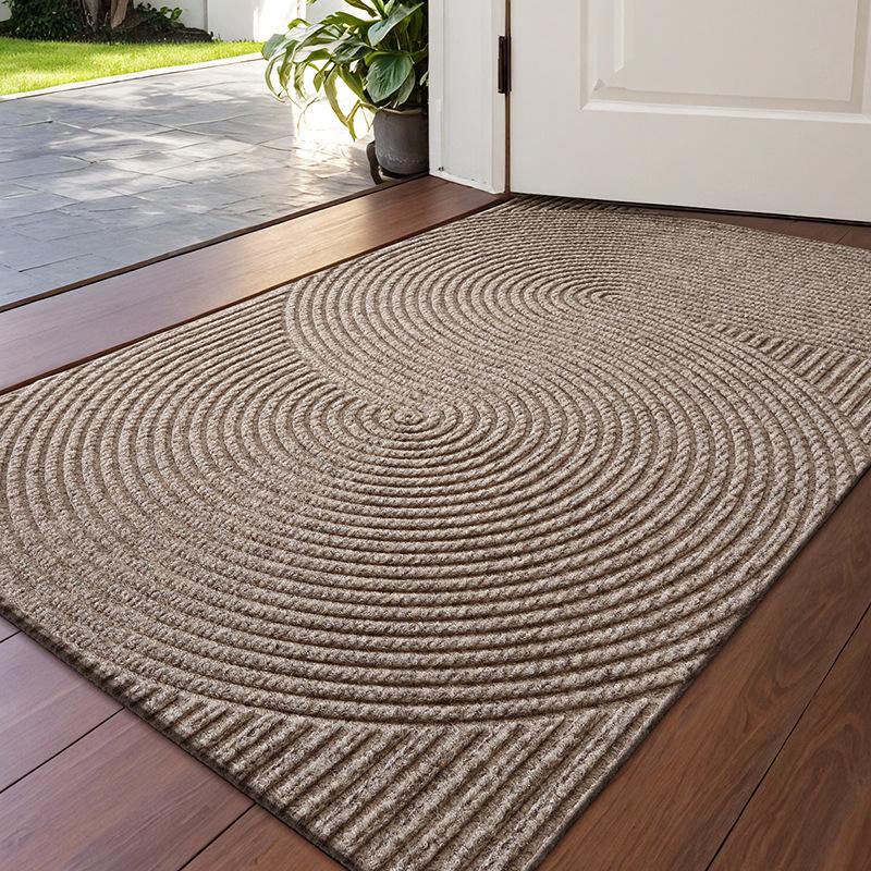 3D Geometrischer Schaber Fußmatte - Robuste Eingangsmatte für Zuhause, Rutschfeste Gummiunterseite, Stoppt Schmutz und Wasser, Schmale Kante