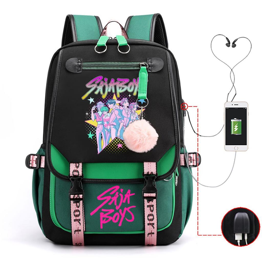 Anime Cartoon Printing High Value Student Spine Protection Schoolbag Going Out Leisure Backpack With Usb