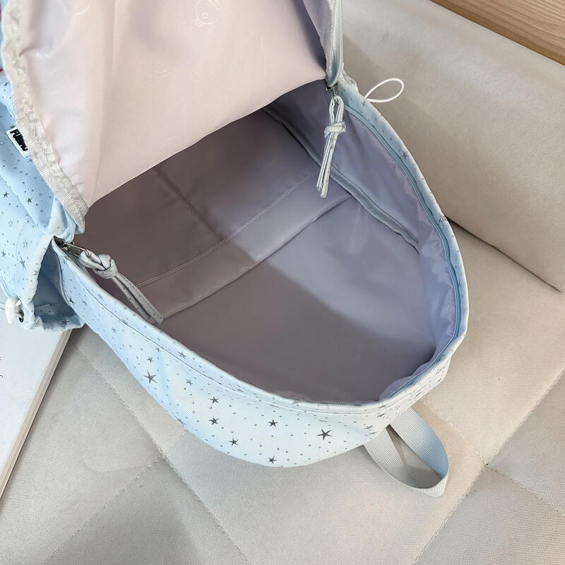 Star Print Student Schoolbag Women's Travel Lightweight Backpack