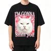 Summer Hot Sale Im Gonna Sniff You Funny Cat Meme Tshirt Y2k Unisex Unisex Trend Tshirts Soft Fabric Versatile For Daily Looks