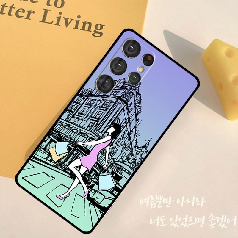 Fashion Girl Phone Case For Samsung Galaxy S25 Ultra S9 S10 S20 S22 S21 FE S23 S24 Plus Back Cover Shell