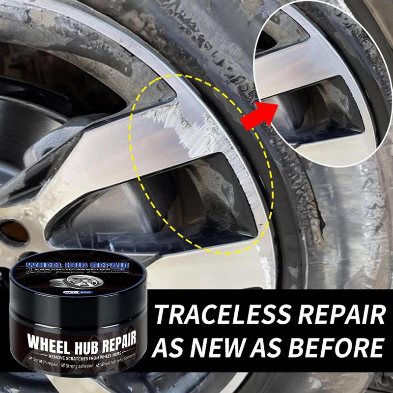 Wheel Scratch Repair Paste 80g Car Wheel Scratch Removal Paste With Sponge Wheel Hub Cleaner Car Wheel Restorer For Repairing