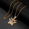 Halloween Devil Elf Diamond-encrusted Necklace Hip-hop and Funny Genggui Monster Hoodie Chain