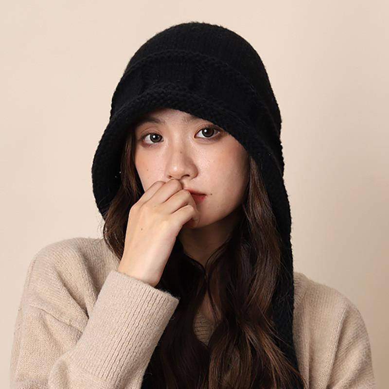 Winter Knit Beanie Hat For Women With Warm Ear Covering And Small Face Effect