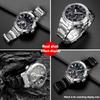 Cinturino in Acciaio Inossidabile per Casio G-Shock GST-B200/B200D | Braccialetto con Attacco 24x16mm | Cinturino Metallico da Uomo Argento/Nero