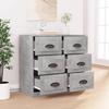 VidaXL Buffet Concrete Grey 70x35.5x67.5 Cm Engineered Wood 816436