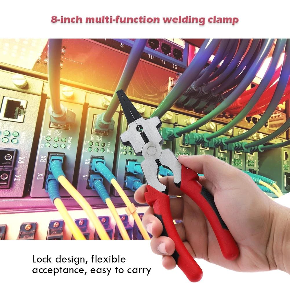 Carbon Steel Sharp Mouth MIG Welding Pliers Anti-slip Handle for Welding Torch Convenient Practical Cable Wire Stripper Cutter