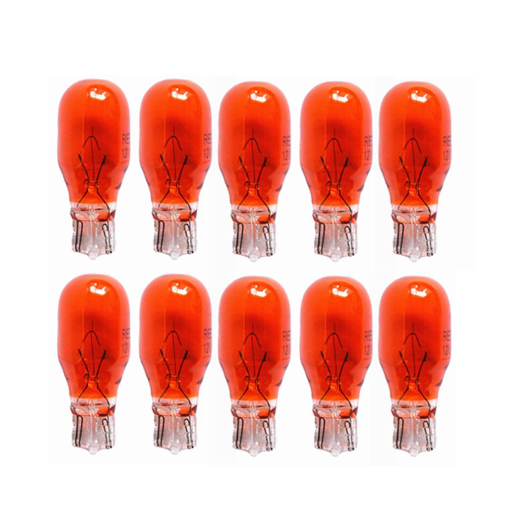 10pcs Clear Glass Amber White T15 W16W Halogen Lamp Bulbs 12V 16W Car Interior Light Clearance Light Dashborad Instrument Lights