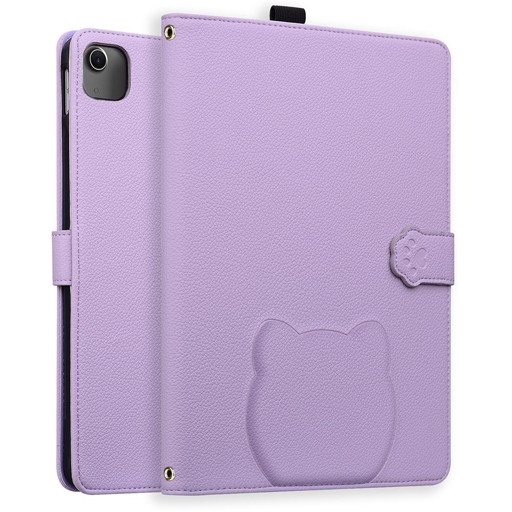 Wallet Case for iPad Air 13 (2025)/(2024)/iPad Pro 12.9 (2021/(2020) 3D Effect Cat Pattern Leather Stand Table Cover