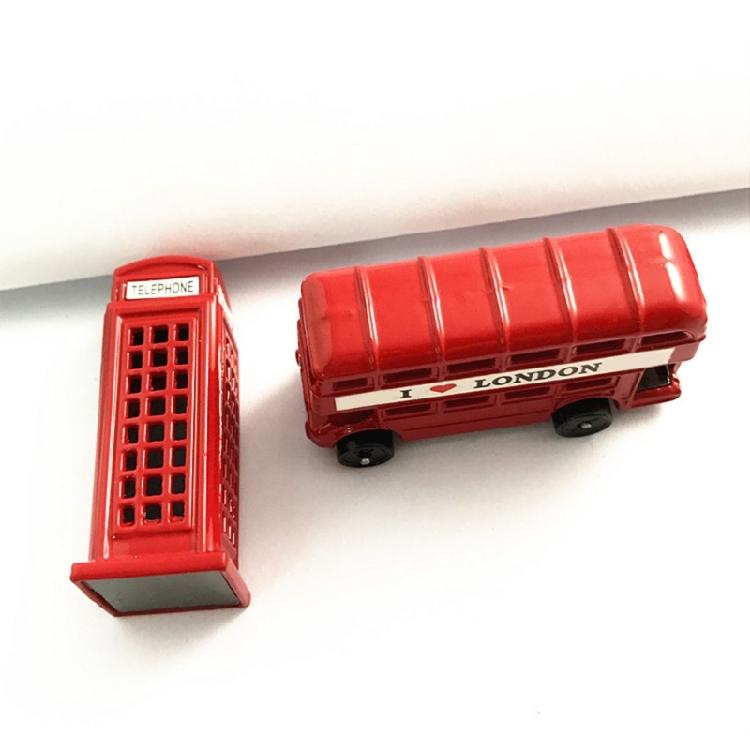 Decorative Fridge Magnets Double Deck British Bus And Telephone Box Fridge Magnet 3D Landmarks