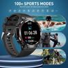 Militärische QTLLBT SmartWatch 1,46 Zoll HD LED Taschenlampe Kompass Fitness Tracker mit Funktion Sportuhr, Herzfrequenz SPO2 Kompatibel mit