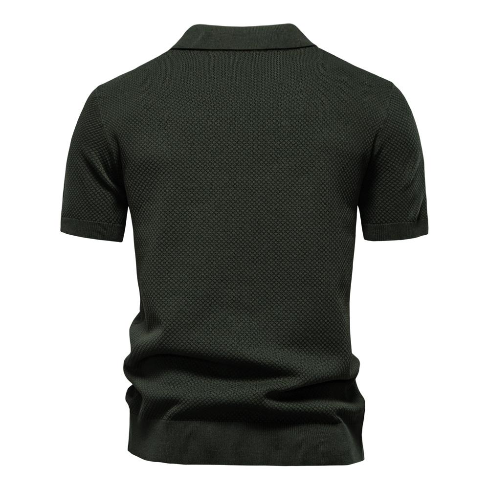STORN New Summer Premium Solid Color Men's Golf Polo Shirt for Collared Breathable Fabric Social Casual Top Male Polo Shirts
