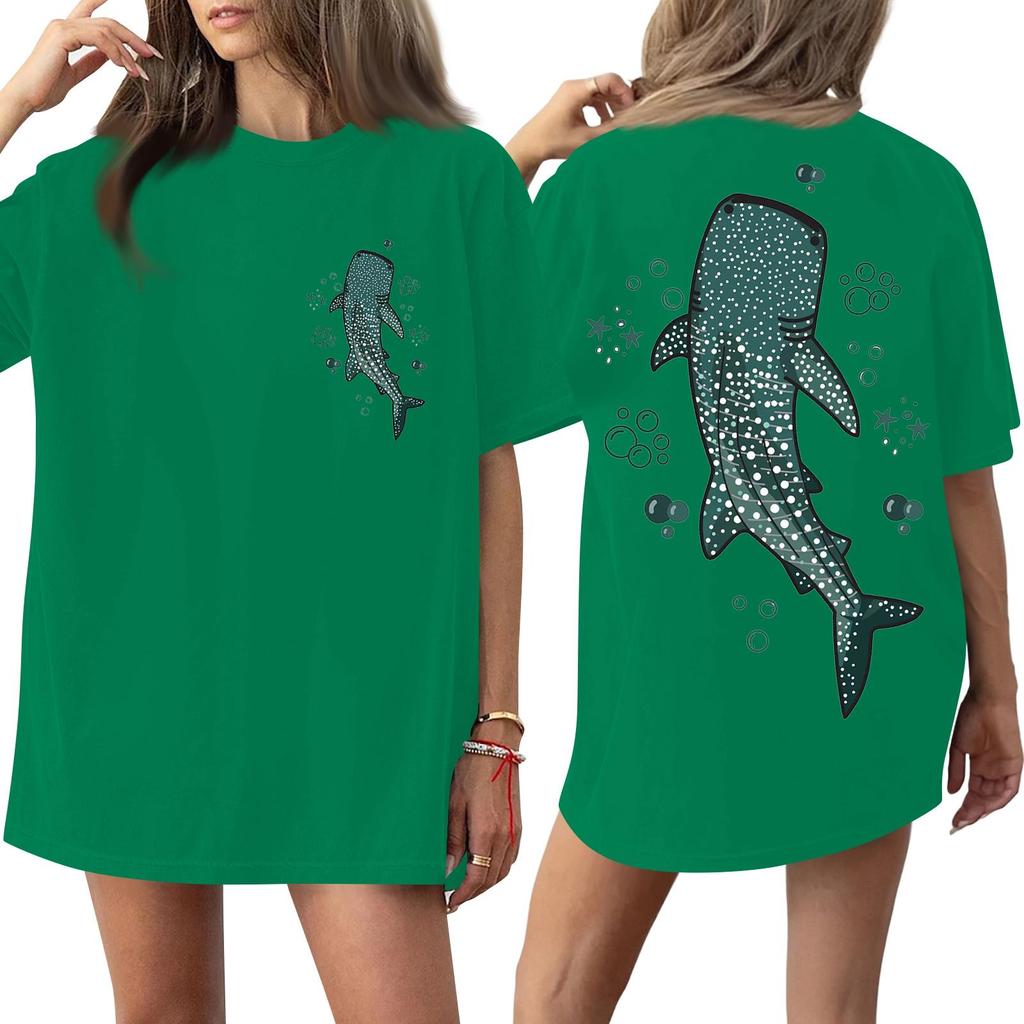 Women's Round Neck Printed Short-sleeved T-shirt Top